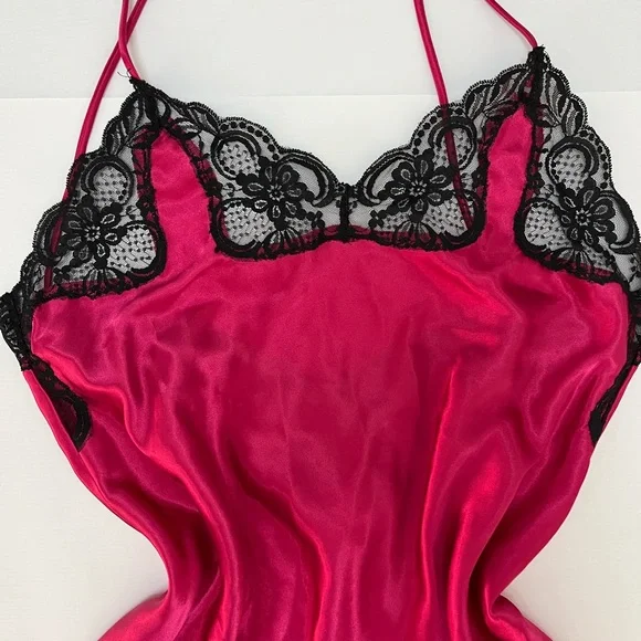 Vintage Versailles Pink Lace Trim Chemise - Picture 6 of 10